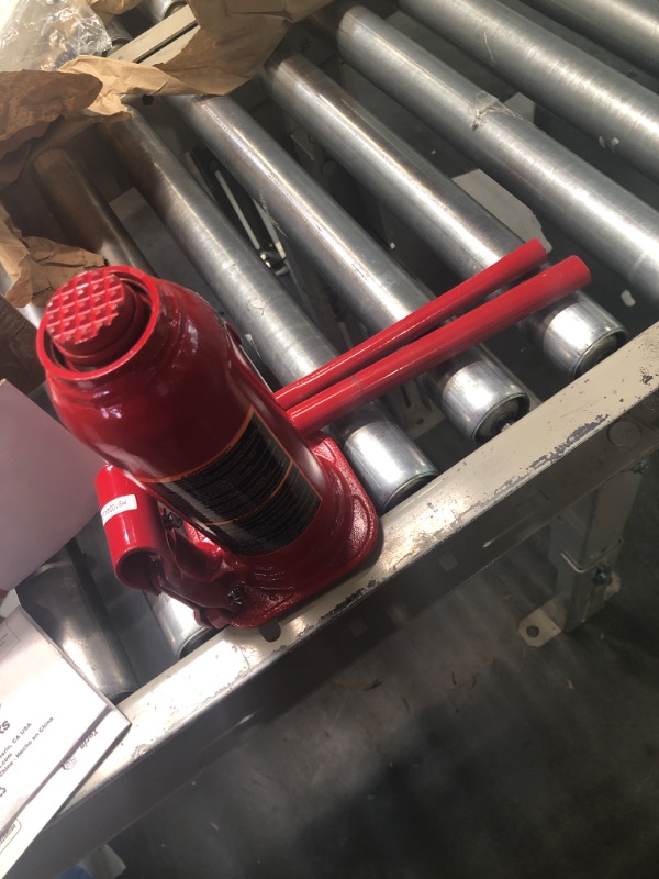 Photo 2 of BIG RED T91003B Torin Hydraulic Welded Bottle Jack, 10 Ton (20,000 lb) Capacity, Red Red Bottle Jack