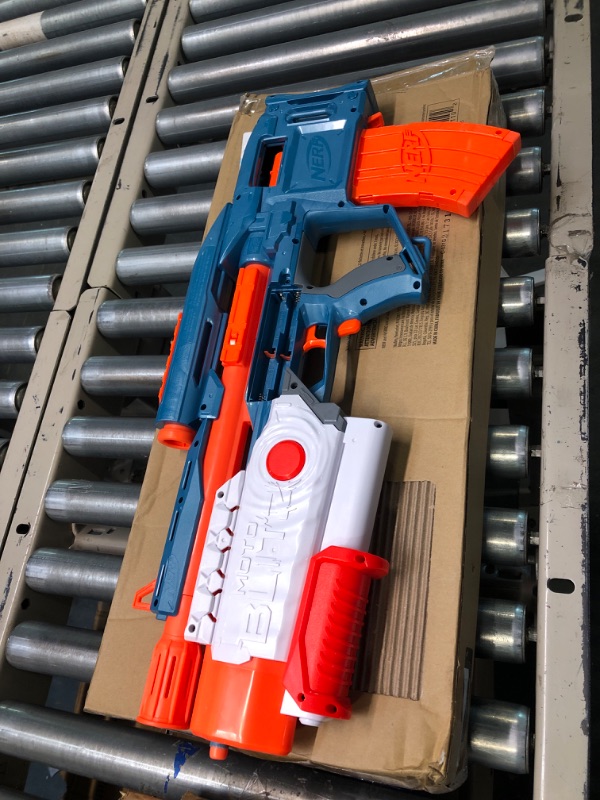 Photo 2 of NERF Elite 2.0 Motoblitz Blaster with Scope, Motorized 10-Dart Blasting, Airblitz 6 Darts, 22 Darts, Outdoor Toys for 8 Year Old Boys & Girls