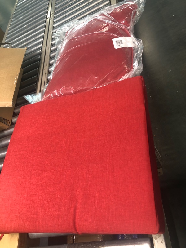 Photo 2 of Arden Selections Outdoor Deep Seating Cushion Set 24 x 22, Ruby Red Leala 24 x 22 Ruby Red Leala