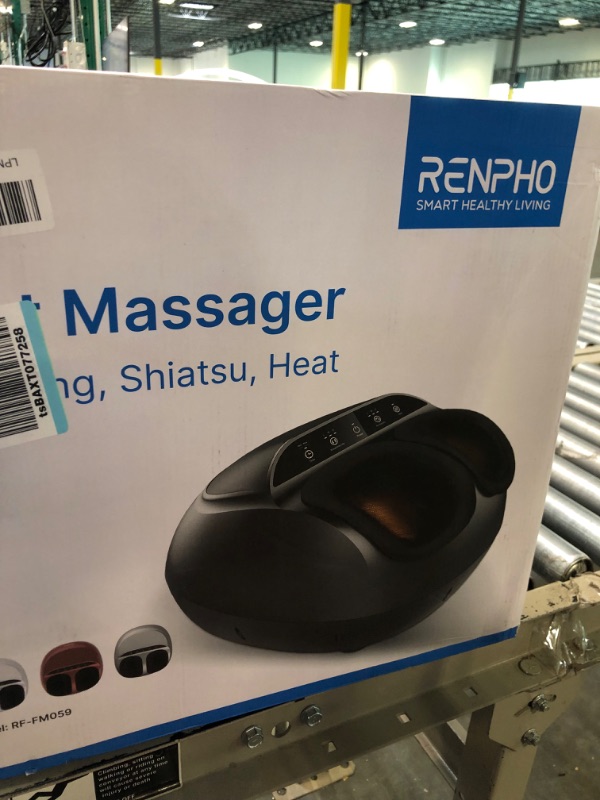 Photo 2 of 
RENPHO Foot Massager Machine with Heat, Shiatsu Deep Kneading, Multi-Level Settings, Delivers Relief for Tired Muscles and Plantar Fasciitis, Fits Feet Up to Men Size 12 (White)
