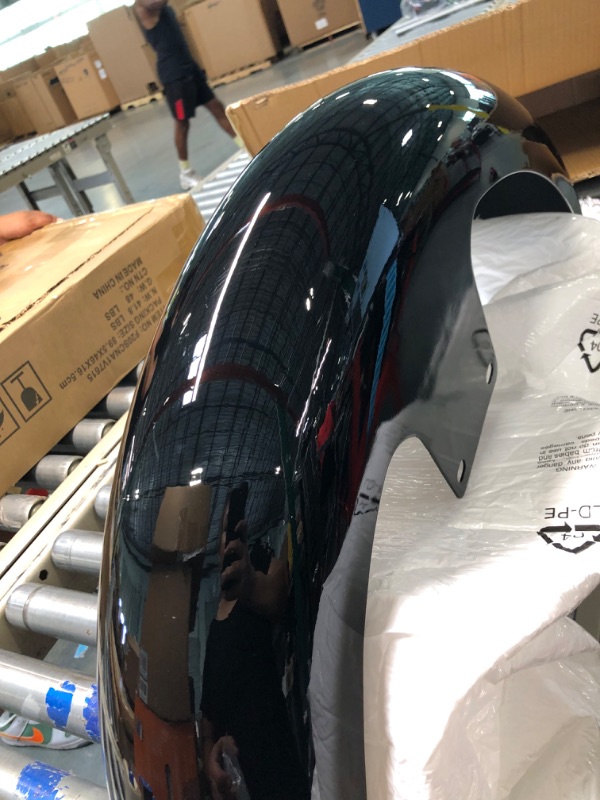 Photo 1 of Bravema Motorcycle Front Fender 21 inch Wheels Wrap Front Fender Fit for Harley Touring Electra Road Glide Baggers Road King (Gloss Black)