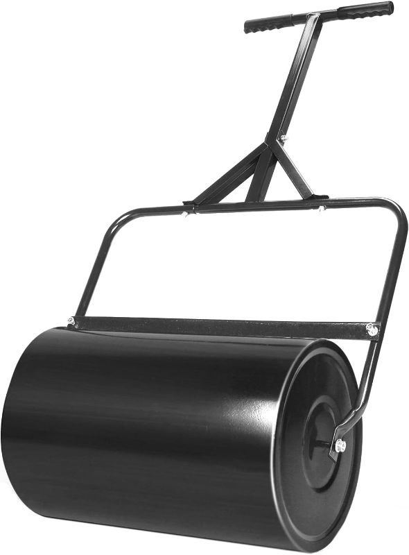 Photo 1 of  Lawn Roller, 13 Gallons/48 L Push/Pull Steel Sod Roller w/Ergonomic Handle, Lawn Rollers Tow Behind Water Filled for Park, Garden, Yard, Ball Field (24" / 13 Gal)