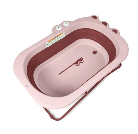 Photo 1 of Beberoad Love Collapsible Baby Bathtub Toddler Bathtub Portable Travel Baby Bath Tub for Newborn/Infant/Toddler Height-Adjustable Baby Bathtub Cayman Pink