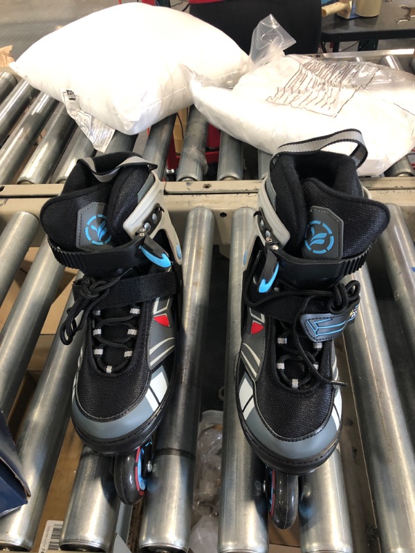 Photo 4 of Inline Skates for Boys, Adjustable Outdoor Kids Roller Blades with Light up Wheels - size L