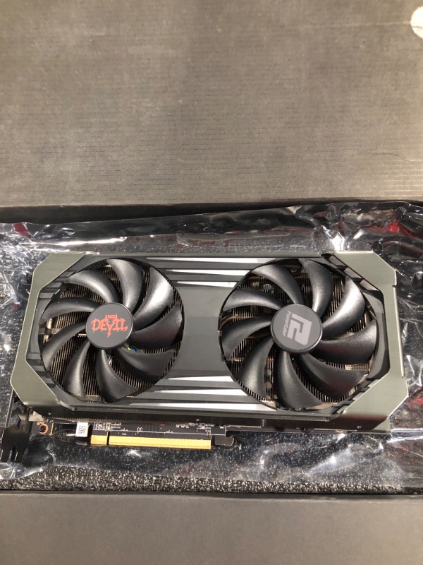 Photo 6 of PowerColor Red Devil AMD Radeon RX 6600 XT Gaming Graphics Card with 8GB GDDR6 Memory, Powered by AMD RDNA 2, HDMI 2.1