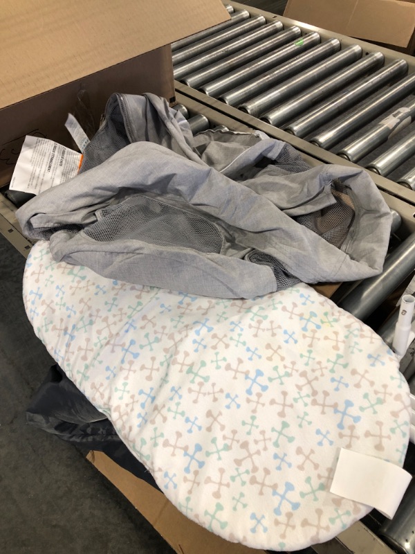 Photo 1 of Baby Basics™ Infant Bassinet, Gray, Portable and Collapsible, Includes Padded Insert Small