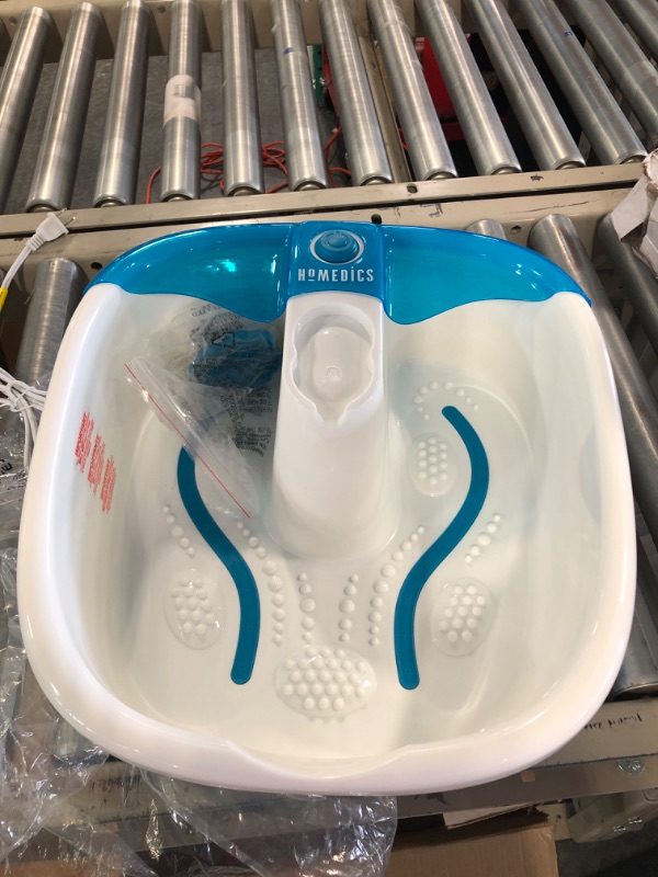 Photo 3 of HoMedics Bubble Mate Foot Spa, Toe Touch Controlled Foot Bath with Invigorating Bubbles and Splash Proof, Raised Massage nodes and Removable Pumice Stone