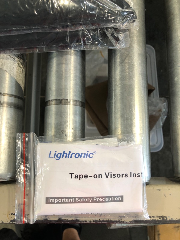 Photo 5 of Lightronic WV94293 Tape-on Side Window Visor Deflector Rain Guard, Dark Smoke Shatterproof, 4 PCS Set for 2011-2019 Ford Explorer