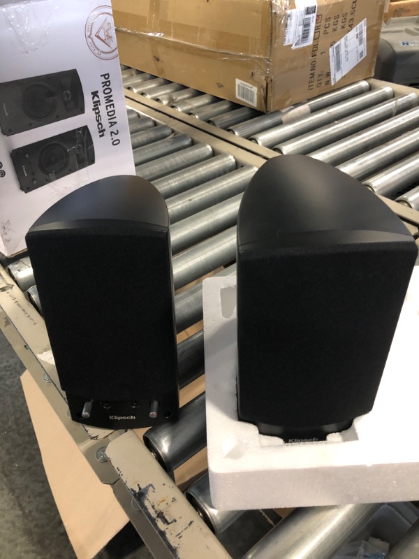 Photo 1 of Klipsch ProMedia 2.0 Multimedia Compact Computer Speaker System Compatible for Any Laptop, Desktop, or Mobile Device for Premium Home Office, Workstation, or Gaming System