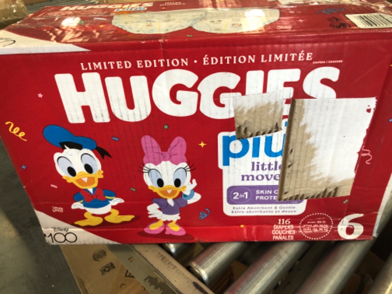 Photo 1 of Huggies Little Movers Plus Diapers, Size 6 (116-Count) Size 6 (116 Count)