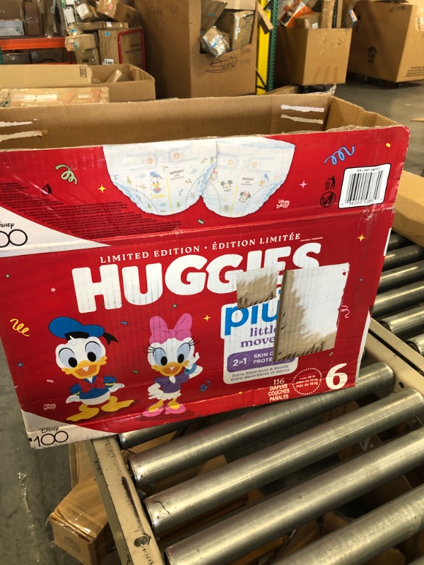 Photo 1 of Huggies Little Movers Plus Diapers, Size 6 (116-Count) Size 6 (116 Count)
