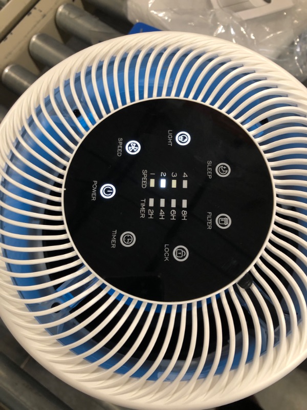 Photo 1 of Air Purifier for Bedroom, H13 True HEPA Air Purifier for Home Large Room Up to 1722ft², with Night Light, Sleep Mode for Allergies Pets Dust Smoke Pollen Dander Hair Smell and Dog Odor Ice-Blue