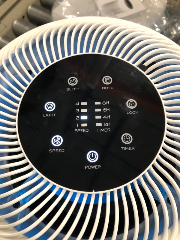 Photo 1 of Air Purifier for Bedroom, H13 True HEPA Air Purifier for Home Large Room Up to 1722ft², with Night Light, Sleep Mode for Allergies Pets Dust Smoke Pollen Dander Hair Smell and Dog Odor Ice-Blue