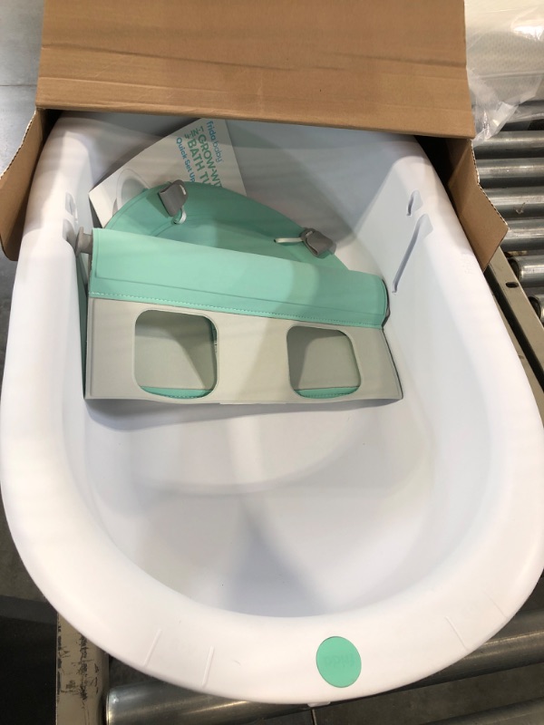 Photo 3 of 4-in-1 Grow-with-Me Bath Tub by Frida Baby Transforms Infant Bathtub to Toddler Bath Seat with Backrest for Assisted Sitting in Tub