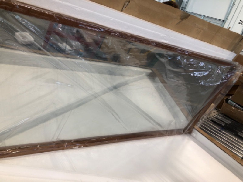 Photo 1 of ALIMORDEN Rectangular Standing Full Length Mirror Full Length Large Vanity Mirror Floor Mirror Farmhouse Bathroom Mirror with Wooden Frame for Entryways, Living Rooms Bedroom Brown(25.5"x59")