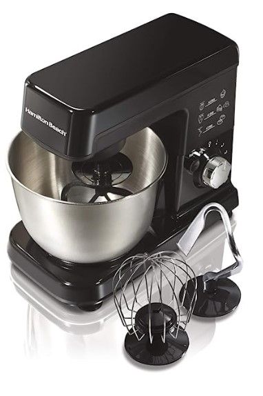 Photo 1 of ***BOWL IS BENT*** Hamilton Beach 6 Speed Electric Stand Mixer with Stainless Steel 3.5 Quart Bowl 