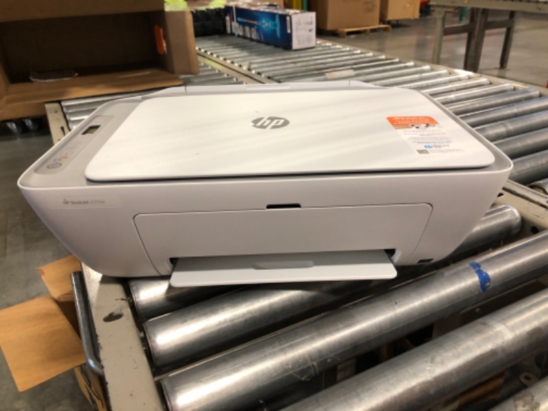 Photo 1 of HP DeskJet 2755e Wireless Color All-in-One Printer, white