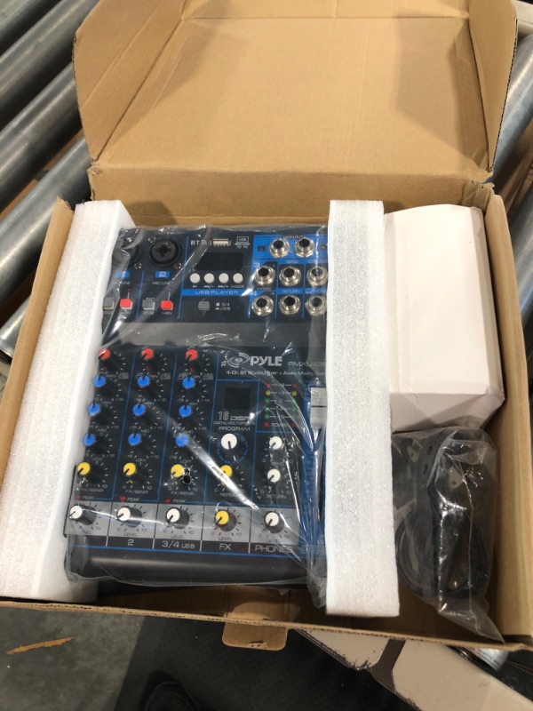 Photo 1 of Pyle Professional Audio Mixer Sound Board Console System Interface 4 Channel Digital USB & Hosa CPR-204 Dual 1/4" TS to Dual RCA Stereo Interconnect Cable, 4 Meters Interface + Cable