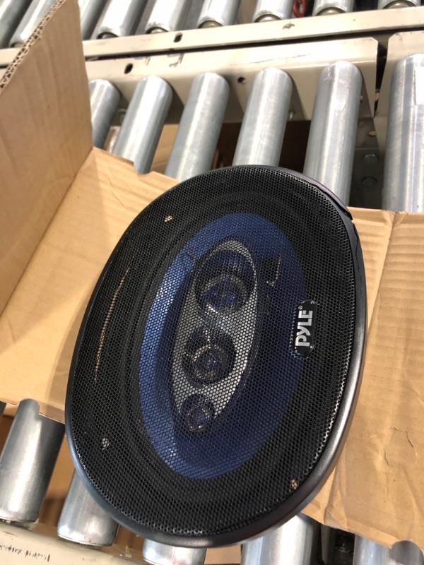 Photo 3 of Pyle 6''x 9'' 400 Watt Four-Way Speakers (Pair) PL6984BL  Upgraded Blue Poly Injection Cone 3-Way 200 Watt Peak w Speakers