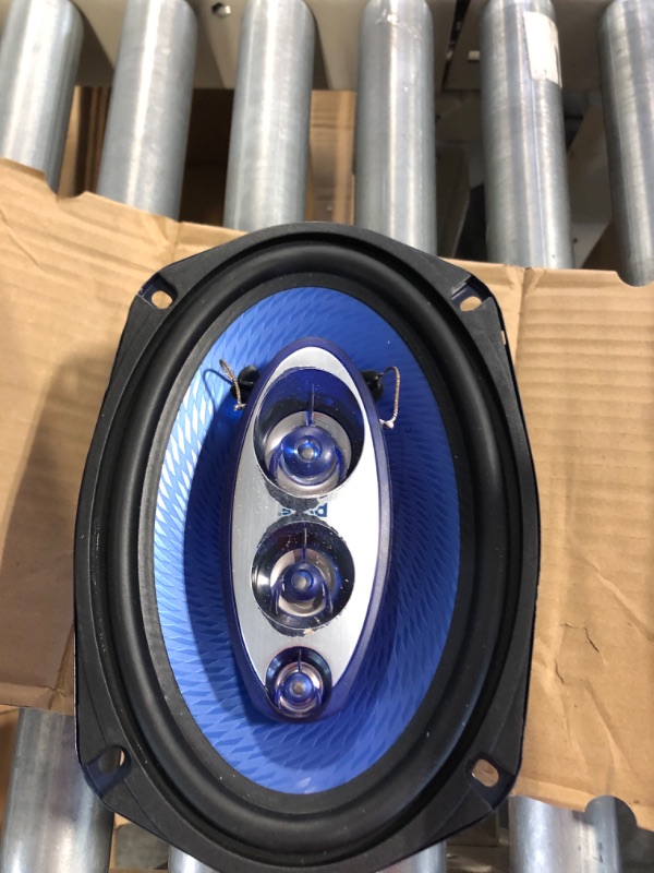 Photo 4 of Pyle 6''x 9'' 400 Watt Four-Way Speakers (Pair) PL6984BL  Upgraded Blue Poly Injection Cone 3-Way 200 Watt Peak w Speakers