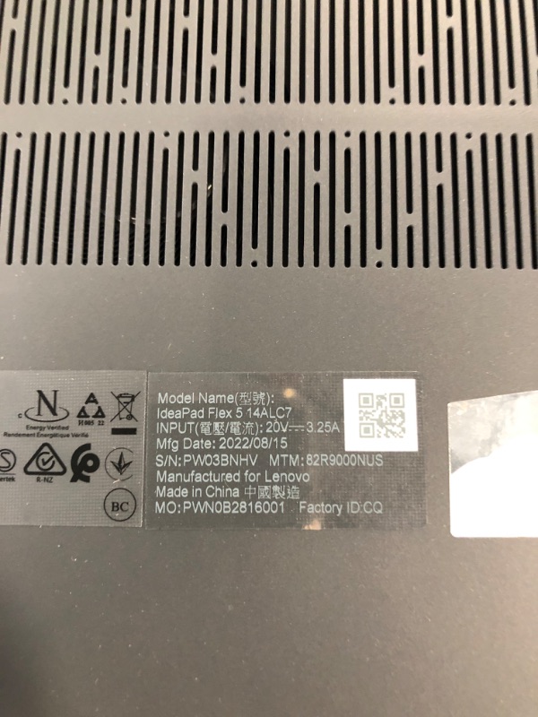 Photo 1 of Lenovo Flex 5 Laptop, 14.0" FHD Touch Display, AMD Ryzen 5 5500U, 16GB RAM, 512GB Storage, AMD Radeon Graphics, Windows 11 Home, Storm Grey