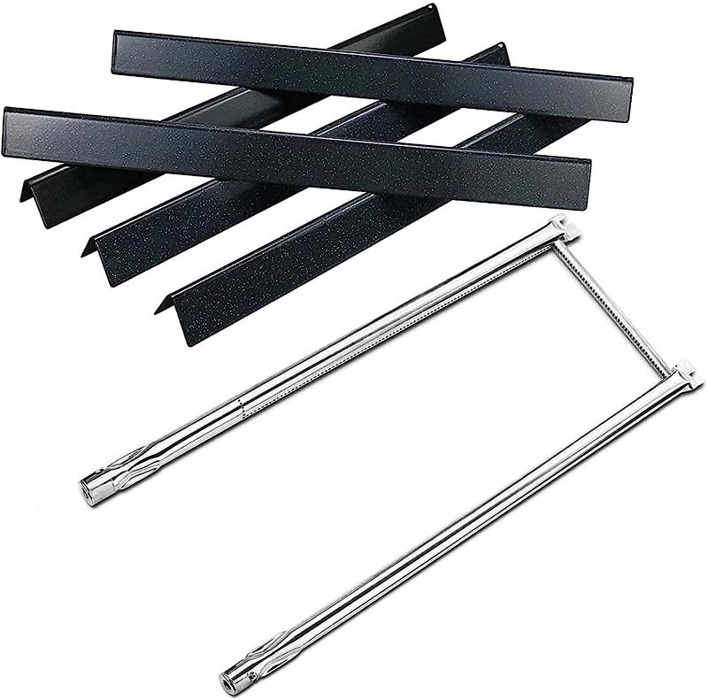 Photo 1 of Uniflasy Grill Parts Replacement for Weber Spirit 310 E310, Genesis Silver B C, Genesis Platinum B C, Weber 900 (Side Control), 28 1/8" Stainless Steel Burner, 22.5" Porcelain Steel Flavorizer Bars