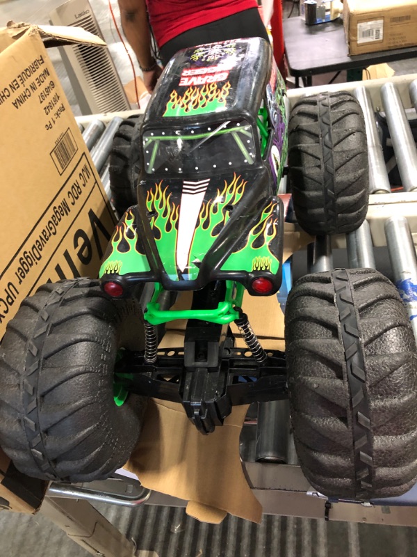 Photo 4 of Monster Jam, Official Mega Grave Digger All-Terrain Remote Control Monster Truck with Lights, 1: 6 Scale, Kids Toys for Boys Multicolor