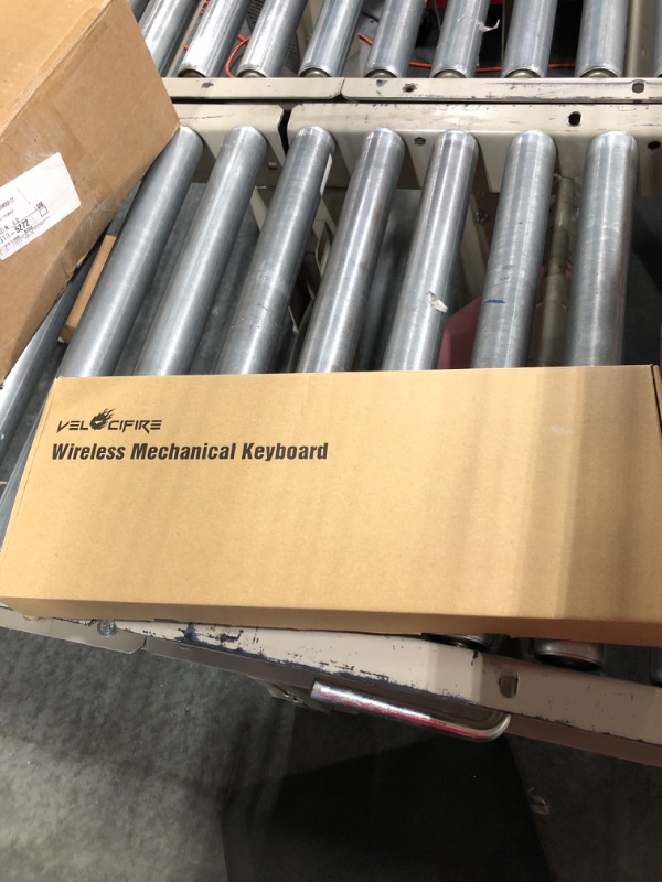 Photo 1 of VELOCIFIRE Mechanical Keyboard, TKL02WS 87 Key Ergonomic with Brown Switches, White LED Backlit for Copywriters, Typists, and Programmers TKL02WS-Black