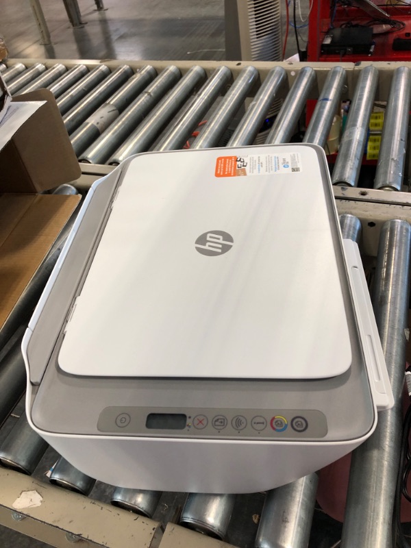Photo 1 of HP DeskJet 2755e Wireless Color All-in-One Printer with bonus 6 months Instant Ink (26K67A), white