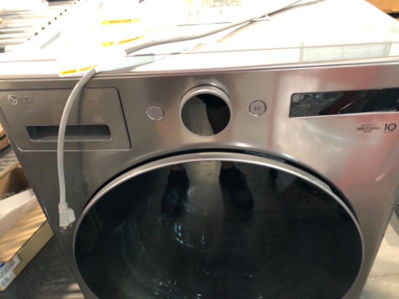 Photo 9 of 4.5 cu.ft. Ultra Large Front Load Washer with AIDD, TurboWash, Steam and WiFi Connectivity, Graphite Steel