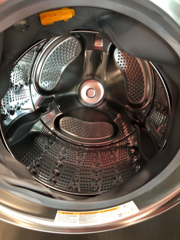 Photo 1 of 4.5 cu.ft. Ultra Large Front Load Washer with AIDD, TurboWash, Steam and WiFi Connectivity, Graphite Steel