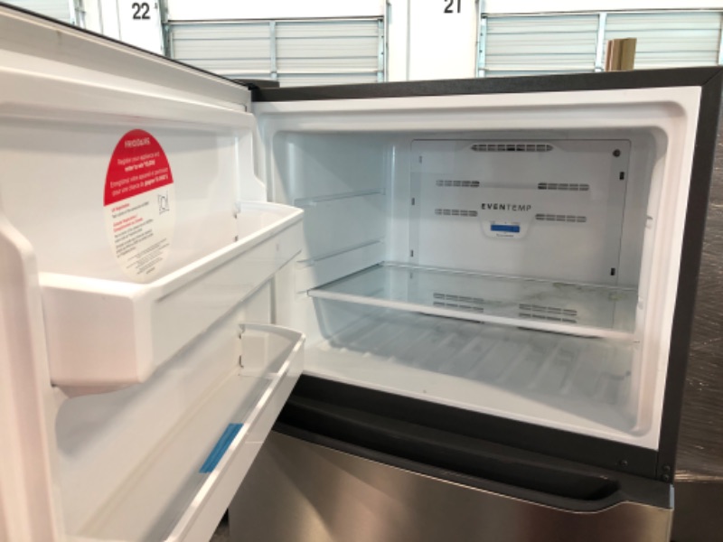 Photo 4 of Frigidaire Garage-Ready 18.3-cu ft Top-Freezer Refrigerator (Fingerprint Resistant Stainless Steel) Model #LFTR1835VF