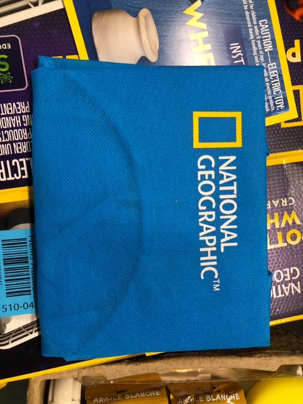 Photo 3 of NATIONAL GEOGRAPHIC Kid’s Pottery Wheel – Complete Pottery Kit , Plug-In Motor, 2 lbs. Air Dry Clay, Sculpting Clay Tools, Apron & More, Patent Pending, Amazon Exclusive Craft Kit Starter Pottery Wheel