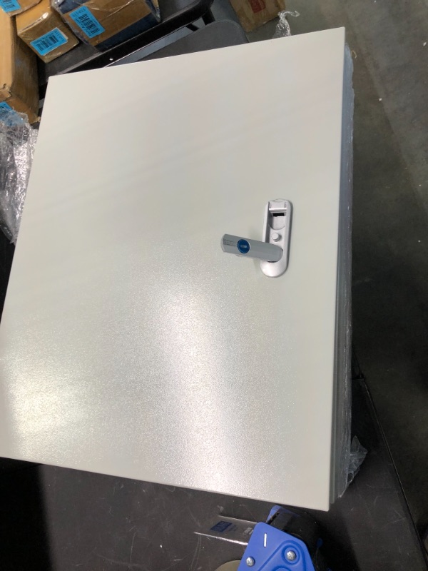 Photo 2 of 304 Stainless Steel Electrical Box 20'' x 16'' x 8'' Indoor/Outdoor Electrical Enclosure Box 20" H x 16" W x 8" D with Mounting Plate Weatherproof Anti-Rust and Anti-Corrosion