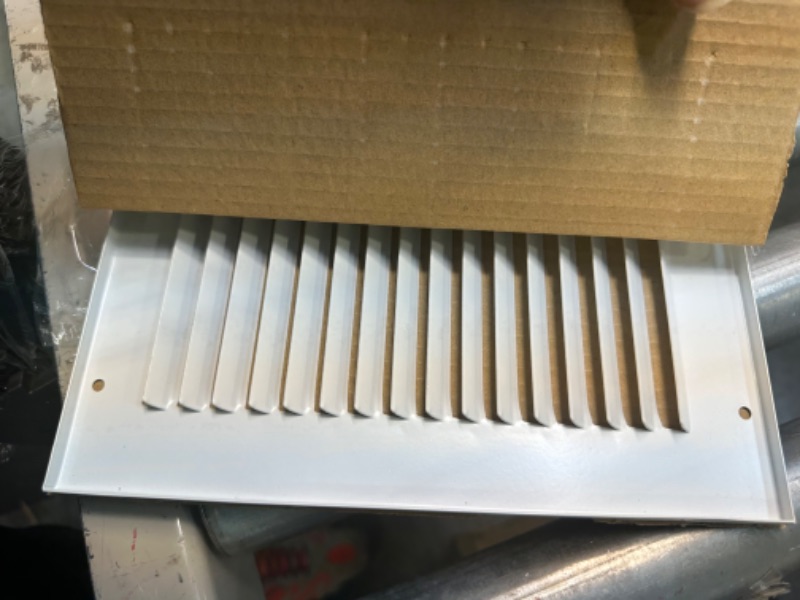 Photo 3 of 30"W x 8"H [Duct Opening Size] Steel Return Air Grille (AGC Series) Vent Cover Grill for Sidewall and Ceiling, White | Outer Dimensions: 31.75"W X 7.75"H for 30x8 Duct Opening 30"W x 8"H [Duct Opening]