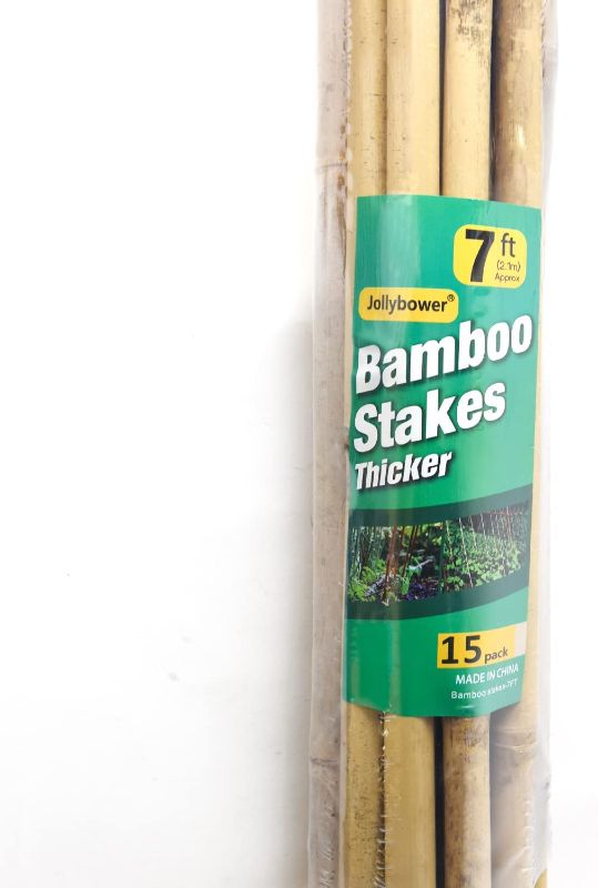 Photo 1 of  Bamboo Garden Stakes, Plant Support 7ft long 15pc