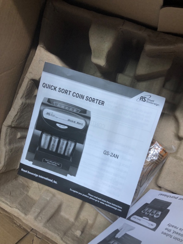 Photo 3 of Royal Sovereign Electric Coin Sorter, Patented Anti-Jam Technology, 1 Row of Coin Counting (QS-2AN)