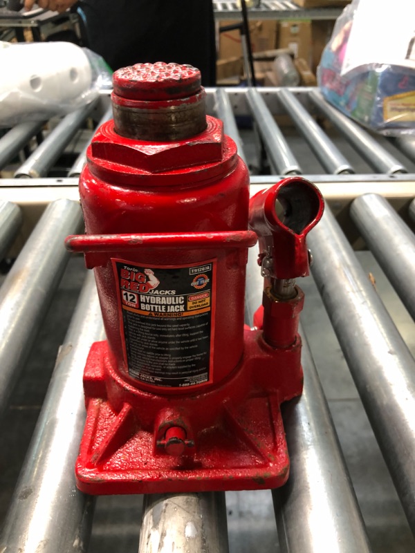 Photo 3 of ***2 Jacks - BIG RED T91203B Torin Hydraulic Welded Bottle Jack, 12 Ton (24,000 lb) Capacity, Red 12 Ton (24,000 LBs) Red