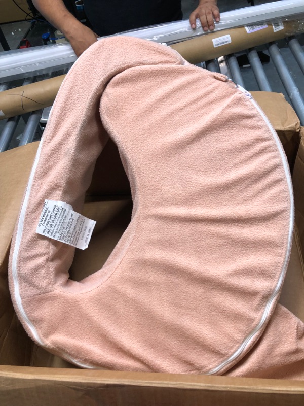 Photo 2 of My Brest Friend Deluxe Nursing Pillow for Breastfeeding & Bottle Feeding, Enhanced Posture Support, Double Straps & Removable Extra Soft Slipcover, Soft Rose Deluxe Soft Rose