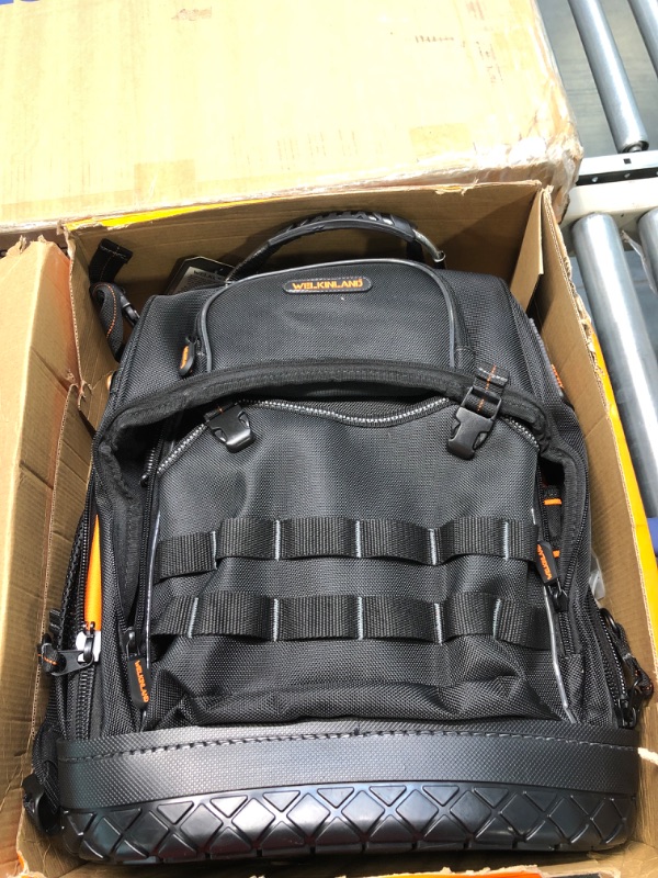 Photo 2 of 77-Pockets Tool backpack, Tool backpack for men, HVAC tool bag backpack, Electricians backpack tool bag, Large electrician backpack, Tool backpack for electricians, Tool backpack for construction