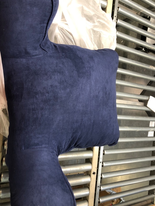 Photo 1 of Arlee Suede Oversized Bedrest Lounger, Eclipse