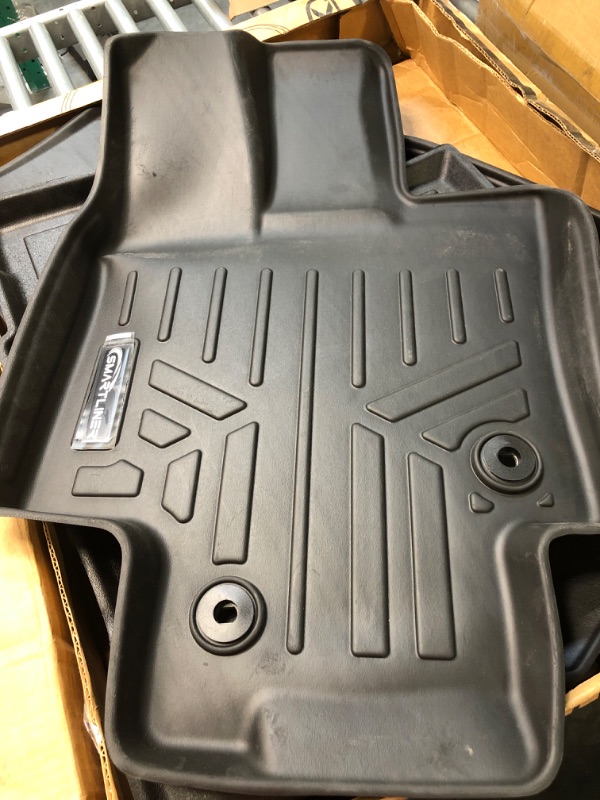 Photo 3 of MAXLINER Floor Mats Liner Set Compatible with 1999-2007 Silverado/Sierra 1500/2500/3500 Crew Cab / 2000-2006 Escalade/Suburban/Yukon XL Black Complete Set