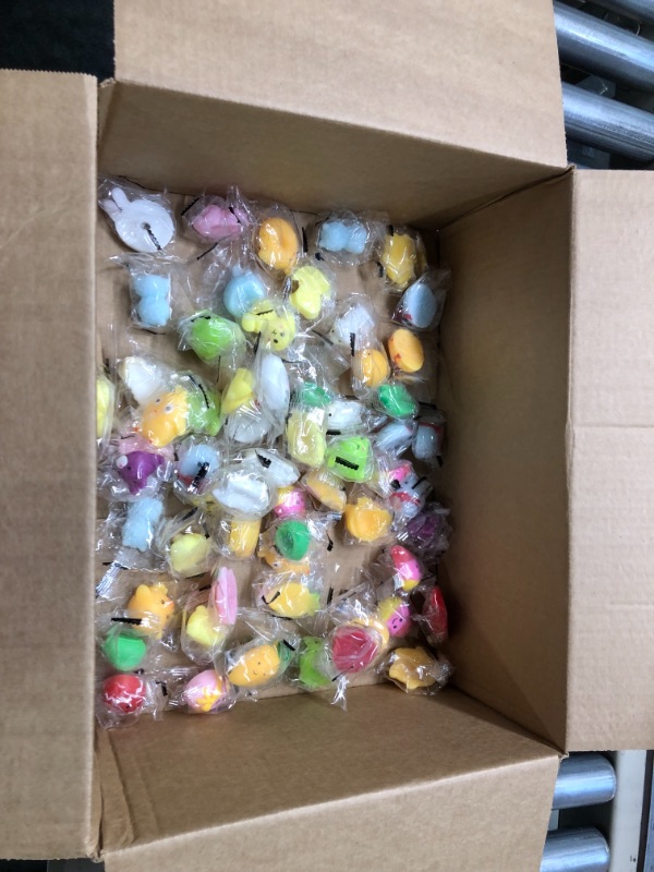 Photo 1 of Anditoy 50 PCS Easter Mochi Squishy Toys Stress Relief Squishies for Kids Boys Girls Toddlers Easter Basket Stuffers Egg Fillers Gifts Party Favors