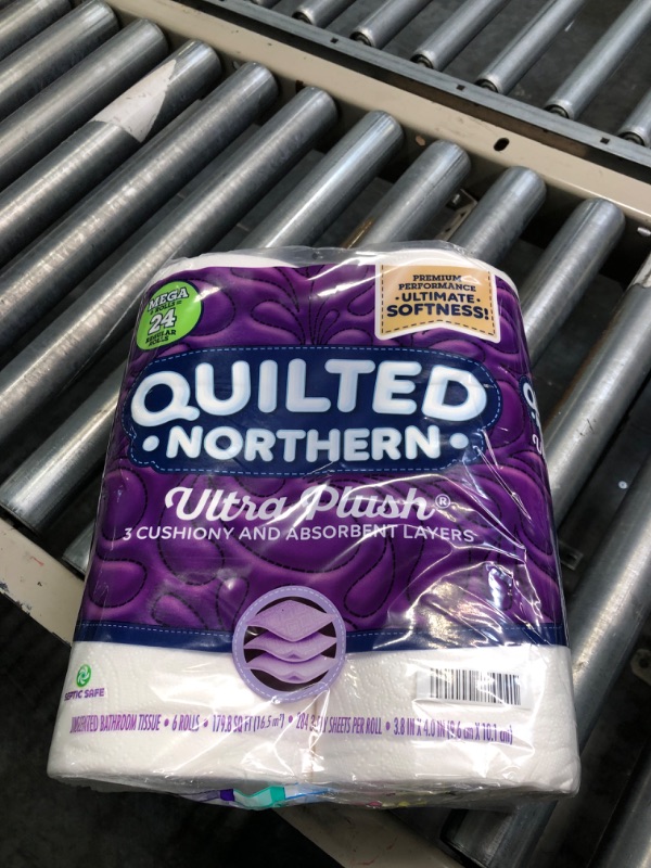 Photo 1 of Quilted Northern Ultra Plush® Toilet Paper, 6 Mega Rolls = 24 Regular Rolls, 3-ply Bath Tissue