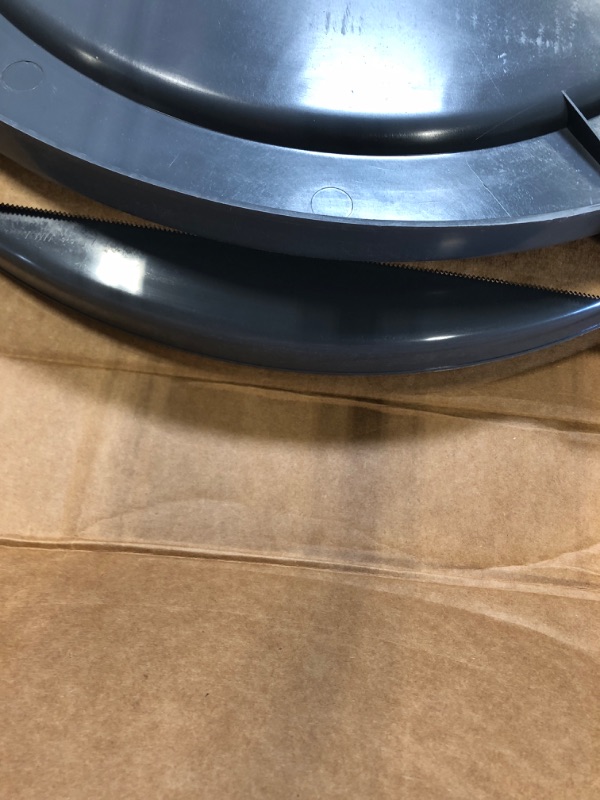 Photo 1 of AmazonCommercial Round Lid to fit 44 Gallon Heavy Duty Round Base Trash Can Grey, 2-Pack GREY 44 GALLON (Pack of 2)