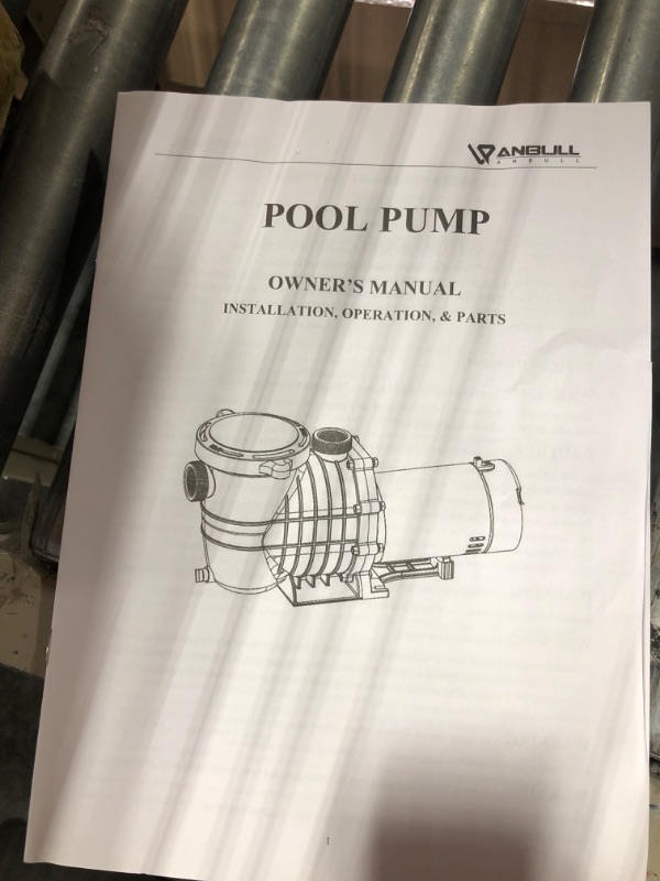 Photo 4 of Anbull 1.5HP 6480GPH Pool Pump, Powerful Self Priming Dual Voltage in/Above Ground Swimming Pool Pump with Strainer Basket (1100W/60HZ)