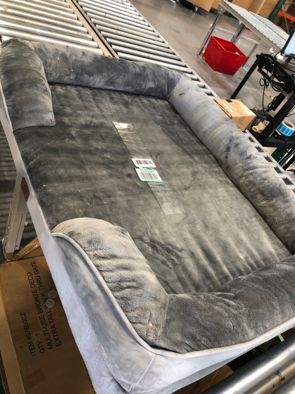 Photo 1 of Bedsure Orthopedic Dog Bed for Extra Large Dogs - XL Waterproof Dog Bed, Foam Sofa with Removable Washable Cover, Waterproof Lining and Nonskid Bottom Couch, Pet Bed, Grey XL Plus(48x35x8) Grey