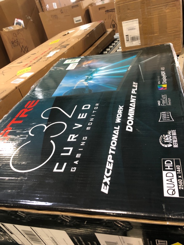 Photo 1 of Sceptre 32 inch Curved 2K Gaming Monitor QHD 2560 x 1440 up to 165Hz 144Hz 1ms HDR400 400 Lux AMD FreeSync Premium, Height Adjustable DisplayPort HDMI Build-in Speakers Machine Black (C325B-QWD168)