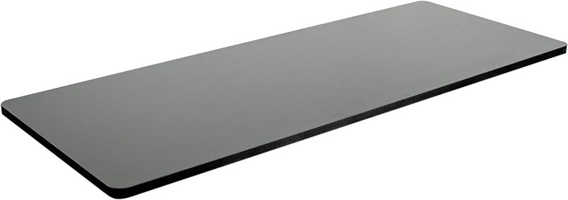 Photo 1 of VIVO Black 60 x 24 inch Universal Solid One-Piece Table Top for Standard and Sit to Stand Height Adjustable Home and Office Desk Frames, DESK-TOP60B
