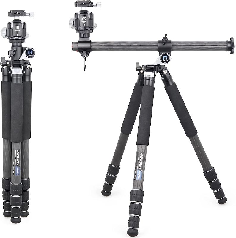 Photo 1 of Carbon Fiber Camera Horizontal Tripod-INNOREL HT284C with 360-Degree Rotatable Center Column and 44mm Low Gravity Center Ball Head for DSLR, Video,...
